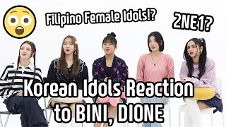 Korean Idols First time Reaction to Filipino Female Idols BINI DIONE feat XIN [upl. by Wiebmer]