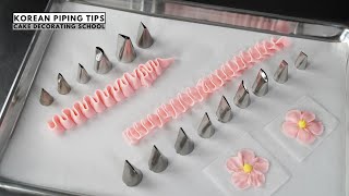 Korean piping tips vs standard piping tips  Cake Decorating For Beginners [upl. by Godbeare949]