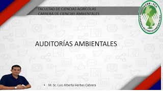 Introducción a las auditorias ambientales [upl. by Stanislaw]