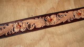 HOW TO TOOL A LEATHER BELT by Leroy Gibbons [upl. by Sobel]