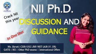 Crack NII PhD  Guidance and Discussion nii phd phdentranceexam nta lifesciences jrf nta [upl. by Ilysa]