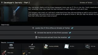 Escape From Tarkov  Developers Secrets Pt 1  Quick Task Guide [upl. by Labina]