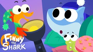 Finnys First Sleepover  Finny The Shark  Cartoon For Kids [upl. by Akerehs]