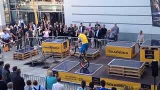 SolarWorld Sunmodule Protect Solar Panel Trial Bike Demonstration [upl. by Nnyrb]