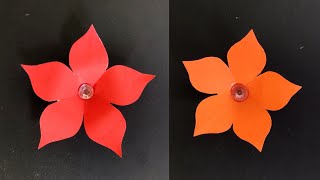 Easy Paper flowers  How to make paper flowers  Flower Making  DIY Flower [upl. by Frederica]