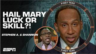 Stephen A amp Shannon Sharpe POINT BLAME for Bears vs Commanders HAIL MARY FIASCO  First Take [upl. by Chloette]