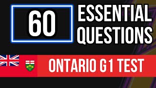 Ontario G1 Test 2024  Drivers Written Exam 60 Essential Questions [upl. by Ahsinut]