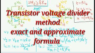 transistor voltage divider biasing ll voltage divider bias configuration bjt [upl. by Nomolas]