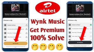 Wynk Music App Get Premium Problem Solve  Airtel Me Free Caller Tune Kaise Set Kare  in Hindi [upl. by Bennett]