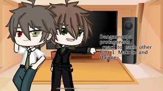 Danganronpa protags react to each other Part 1 Makoto Naegi and Hajime Hinata 12 [upl. by Ad833]