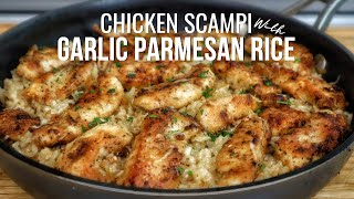 Garlic Parmesan Rice Takes This Chicken Scampi to the NEXT LEVEL [upl. by Suertemed]