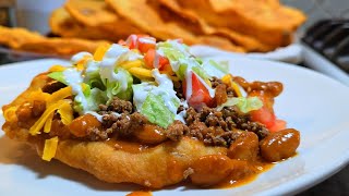 NAVAJO TACOS for dinner  Fry Bread Recipe [upl. by Einatsed]