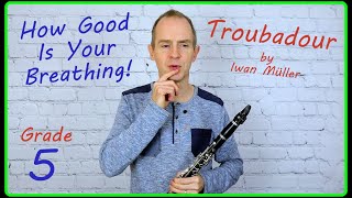 Troubadour by Iwan Müller – Clarinet Tutorial Grade 5  Accompaniment [upl. by Ihn]