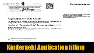 KINDERGELD APPLICATION in english  KINDERGELD FORMULAR filling in english  Connectify Skillmate [upl. by Hanni881]