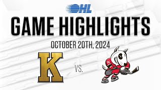 OHL Highlights Kingston Frontenacs  Niagara Ice Dogs Oct 20 2024 [upl. by Iolande707]