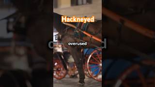 Hackneyed Explained words sat history [upl. by Jacquelynn]