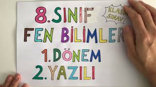 8 Sınıf Fen Bilimleri 1 Dönem 2 Yazılı Klasik Tarz AÇIK UÇLU [upl. by Caren]