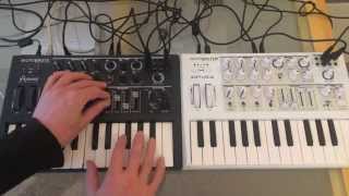 Arturia MicroBrute  two MicroBrutes good vs evil [upl. by Noby335]