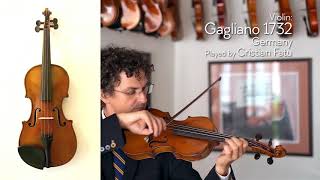 quotGagliano 1732quot label violin Germany  Cristian Fatu  at the Metzler Violin Shop [upl. by Lucille]