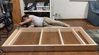 ［DIY］デブすぎ？おっさんが寝っころがりながら畳ベッドを作る動画making Tatami bed [upl. by Naveb191]