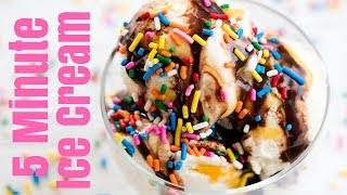 How to Make Homemade Ice Cream in 5 Minutes  The Stay At Home Chef [upl. by Aicilif]