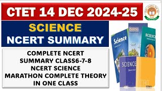 Science complete ncert summary for ctet science paper 2 14 December 2024ctet science marathon 2024 [upl. by Adnwahsor]