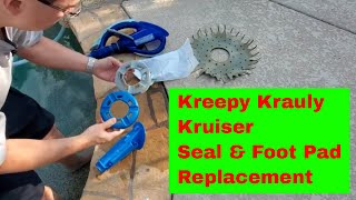 HowTo Kreepy Krauly Kruiser Suction Pool Vac Seal  Disc amp Foot Pad Replacement [upl. by Anglo87]