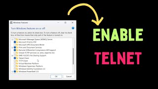 How to Enable Telnet in Windows 11 [upl. by Einafpets]