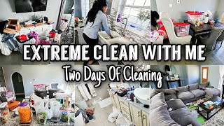 Whole House Clean With Me 2020  Two Days Of Cleaning  Extreme Cleaning Motivation  Actual Mess [upl. by Ymerej]