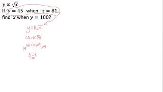 Direct Proportion with a square root [upl. by Kauffman]