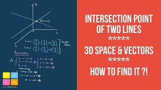 Intersection of Two Lines in 3D Space  Intersecting Lines [upl. by Rizas]