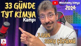 Kimya Bilimi 3 Soru Çözümü  33 Günde TYT Kimya Kampı  9 Sınıf  3 gün [upl. by Kalasky]