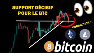 BITCOIN 15850 LE SUPPORT DÉCISIF  IMPULSION OU CORRECTION   ETH ET LTC analyse crypto monnaie fr [upl. by Adnahc]