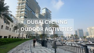 DUBAI CYCLING RIDE DUBAI WATER CANALKITE BEACH BUSINESS BAYOUTDOOR ACTIVITIES IN DUBAI AL JADAF [upl. by Anire]