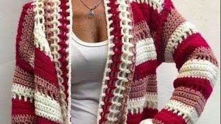 Handmade crochet Kimono duster for ladieslong crochet cardigan inspiration 2024 [upl. by Aissatan33]