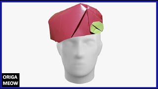 BERET  Military  How to fold  Origami  EASY [upl. by Gabriell]