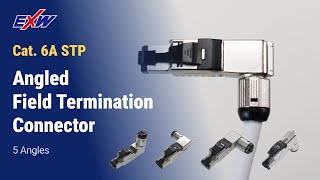 Connecting Hardware Cat6a STP Angle Field Termination RJ45 Connector [upl. by Anek]