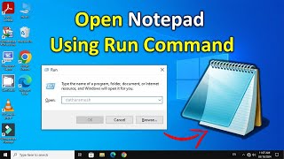 How to Open Notepad Using Run Command [upl. by Bast]