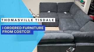 Thomasville Tisdale modular fabric sectional sofa with storage ottoman from Costco [upl. by Ashbaugh]