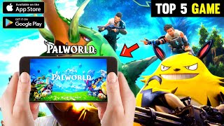 Top 5 Most Realistic Graphics PALWORLD Games Mobile [upl. by Airak]