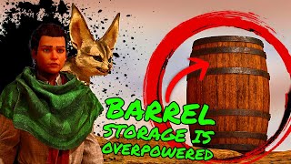 BARREL STORAGE IS OVERPOWERED in Ark Survival Ascended on Scorched Earth [upl. by Naujaj]