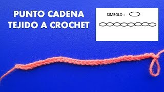 Como Tejer el Punto cadena tejido a crochet paso a paso [upl. by Kered]