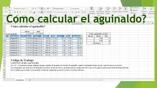 Cómo calcular el aguinaldo con Excel [upl. by Market]