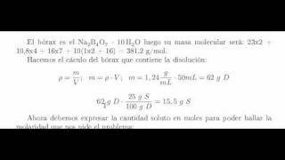 Problema de disoluciones Concentración y dilución [upl. by Emiaj]