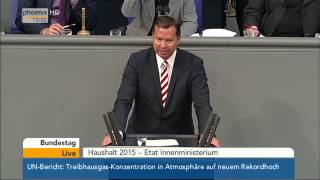 Bundestag Debatte über Etat des Innenministeriums am 09092014 [upl. by Dimond]