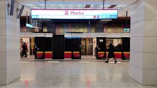 Warsaw Metro  Siemens Inspiro at C08 Płocka station [upl. by Rehpotsirc698]