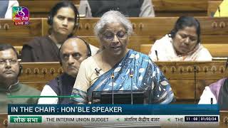 Finance Minister Nirmala Sitharamans Budget Speech  Interim Budget 2024 [upl. by Bourque]