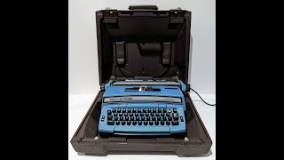 Vintage Blue Smith Corona Coronet Super 12 Electronic Typewriter [upl. by Sally]