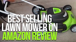 Best Selling Lawn Mower on Amazon Review GreenWorks 25022 Corded Lawn Mower [upl. by Ahsirtap]