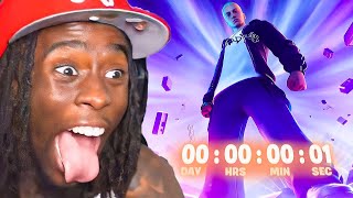 Kai Cenat Reacts To Chapter 5 Fortnite Event [upl. by Yllus]